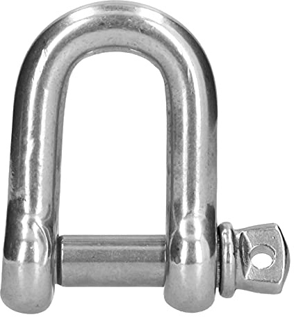 Anello a D Grillo di ancoraggio Perno a vite in acciaio inossidabile Connettore catena Perno a vite Grillo di ancoraggio Grillo di ancoraggio multifunzione per catene Fune (1 pzM20)