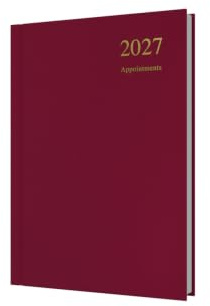 2027 Calendar Year Planner - 12 Month A5 Day-to-Page Diary - Hard Cover in Brown - Collins Debden Essential Range (ESSA51A.78-27)