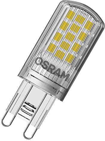 OSRAM LED Pin Lampe mit G9 Sockel, Warmweiss (2700K), 220-240V Niedervoltlampe, 4.2W, Ersatz für herkömmliche 40W-Lampe, Doppelpack [Energieklasse E]