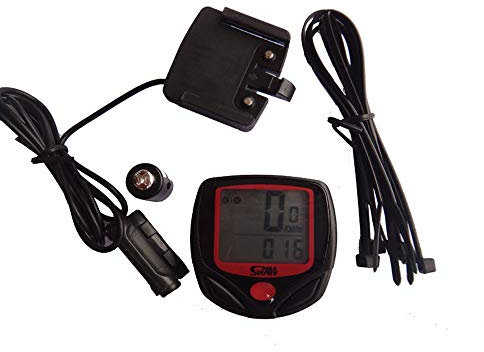 VOANZO Fahrradcomputer Tachometer Wasserdichtes LCD-Display mit Hintergrundbeleuchtung und Stoppuhr zur Echtzeitüberwachung für das Radfahren in Echtzeit Geschwindigkeits- und Entfernungsspur