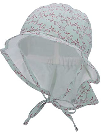 Sterntaler Baby Mädchen Hut Baby Sonnenhut Zweige - Baby Hut, Kopfbedeckung Baby Sommer, Sommerhut Baby - aus Baumwolle - grün, 47
