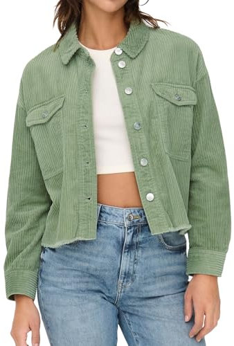 ONLY Damen Onlmarina-eny Life L/S Cord Jacket PNT Jacke, Minze, l