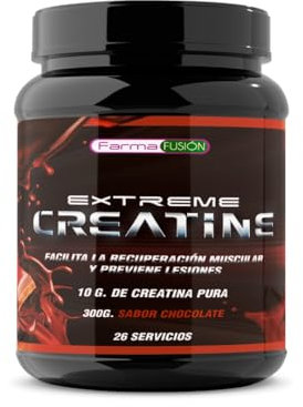 Creatina Monohidrato 100% microfiltrada | 5000mg de Creatina por dosis diaria | Mejora la resistencia física y el crecimiento muscular | Fácil disolución y máxima asimilación | 300g (Chocolate)