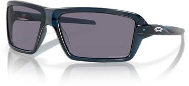 Oakley Herren Oo9129 Cables Rechteckige Sonnenbrille, Transparent Poseidon/Prizm Grey, 63 mm