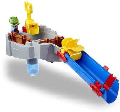 AquaPlay Sploshy Mountain Badewannenspielzeug - Wasserspielzeug für Kinder ab 1,5 Jahre - Spielzeug-Wasserbahn mit Pumpe, Stausee & Boot inkl. Saugnäpfe für Badewanne & Co.