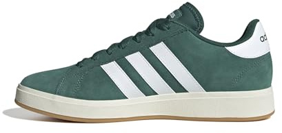 adidas Men's Grand Court Base 00S Shoes, Collegiate Green/Cloud White/Gum, 9.5 UK