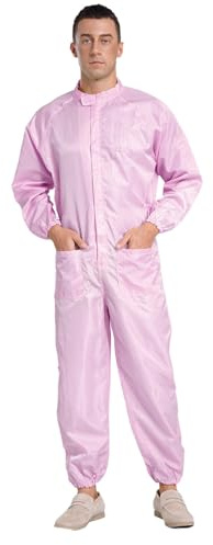 Rswnyirn Herr arbetskläder i ett stycke arbetskläder långärmad målardräkt blåman kemi hantverkare verkstad uniform kläder, ROSA, L