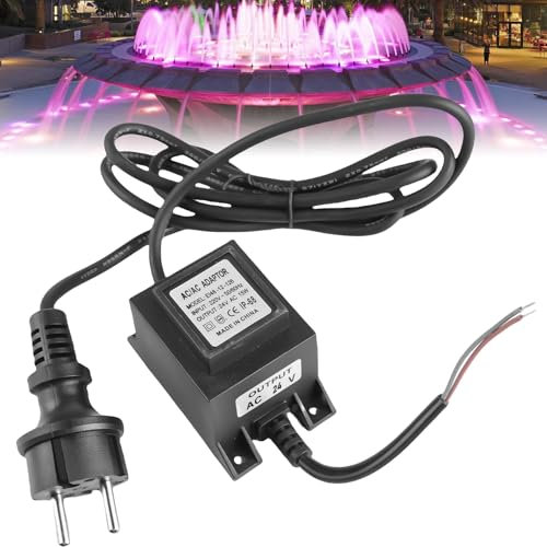 LED Trafo 24V Netzteil AC 15W, Wasserdicht Trafo 220V auf 24V Außen Stecker Netzteil Transformator für LED-Beleuchtung und Teichpumpen