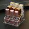 Hoiumlz Lippenstift Lipgloss Organizer Kleine klare Lippenstift Halter 9 Slots Acryl Lippenstift Fall Ätherisches Öl Rollerball Parfüm Halter Vitrinen für Lippenstift, Bürsten, Flaschen (9 Slots)