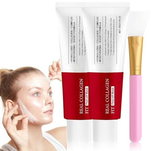 2 Piezas Mascarilla Colageno Facial Coreana, Collagen Night Wrapping Mask, Mascarilla Facial de Colágeno, Collagen Overnight Wrap Peel Off Mask, Mascarillas Faciales de Noche de Colageno Face Mask