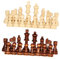 Oshhni 32 Pièces Jeu d'Échecs Portable en Bois Naturel, Ensemble Complet de Pions d'Échecs pour Débutants et Professionnels, Jeu de Société pour Famille et Voyage (2,2 Pouces, Échiquier Non Inclus)