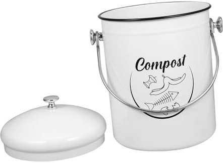 PRETYZOOM Contenedor De Compost con Tapa Papelera De Reciclaje Papelera Pequeña para Cocina