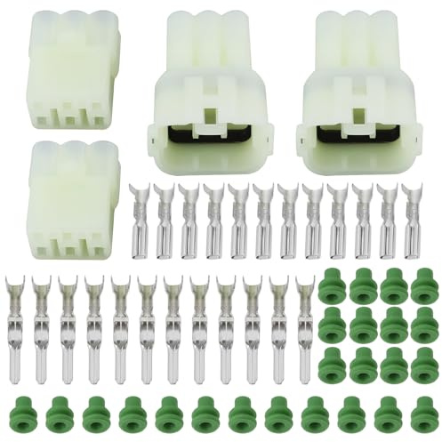 YINETTECH Juego de 2 Conectores Eléctricos Impermeables de 6 Vías HM 090 MT Compatible con Suzuki Y Compatible con Yamaha