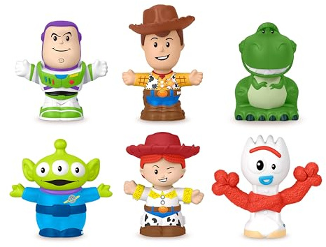 Fisher-Price Little People Spielzeug für Kleinkinder Disney Pixar Toy Story Figurenset, 6 Charaktere für Rollenspiele, Kinder ab 18 Monaten, JLM24