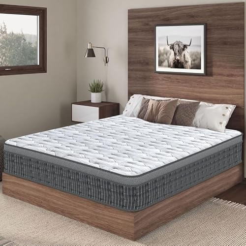 YIDATONG Colchón 160x200 cm Certificado Oeko-Tex - 28 cm Grosor Espuma Viscoelástica con Muelles Ensacados, Firmeza Media y Confort, 10 Zonas Soporte Ergonómico, Colchón Transpirable y Hipoalergénico