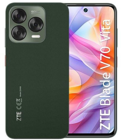 Smartphone Zte BLADE V70 VITA Jade green - Smartphone 6.7HD+ 120Hz, 256GB di memoria, 20 GB RAM (8+12 RAM dinamica), Fotocamera AI 50MP,Android 14, Ricarica fast 22.5W, NFC