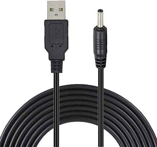 Liwinting 1.5m/4.92ft USB Type A to DC 3.5 mm x 1.35 mm 5V DC Barrel Jack Power Cable Connector for Tablet PC, Computer Power Cable,Routers,Monitors,LED Lights Small Electronics and Devices - Black