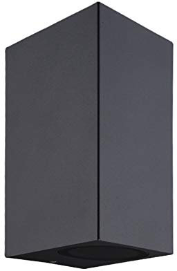 LASIDE Applique da Parete Esterno, GU10 Antracite Grigio Alluminio Up Down Lampada da Parete Esterni, IP44 Impermeabile Luce Lampade da Esterno per Balconi, Garage, Veranda, Giardino