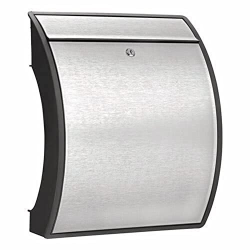 BURG WÄCHTER Buzón de pared, Color Antracita/Metalizado, Capacidad 28 litros