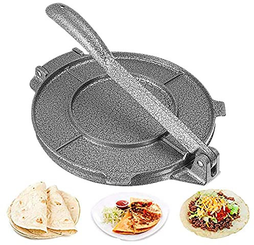 Caiqinlen Gofrera Máquina para Hacer Tortillas Prensa de Tortilla de maíz Resistente y Duradera de Hierro Fundido Multifuncional, Antiadherente fácil de Limpiar para Restaurante, Acc