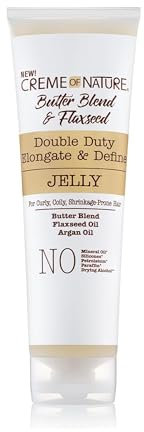 Creme of Nature, Butter Blend & Flaxseed, Styling-Gel, verlängert und definiert Locken, beseitigt Frizz, nicht klebende, nicht fettende Textur, Behandlung für lockiges, krauses und Afro Haar, 250ml