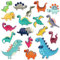 ZOCONE 18 Stück Patches Zum Aufbügeln Kinder, Flicken Zum Aufbügeln Kinder Dino, Bügelflicken Dinosaurier, Bügelbilder Zum Reparieren Von Kinderhosen Für Textilien DIY Jeans Jacken Und Hosen