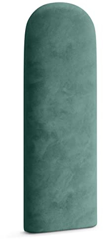 Muralo Panel tapizado ovalado de pared, cojín de pared, cabecero de cama, panel de pared, dormitorio, salón, cama, cojín de lomo, moderno, tapizado de lujo (30 cm x 100 cm, color mar)