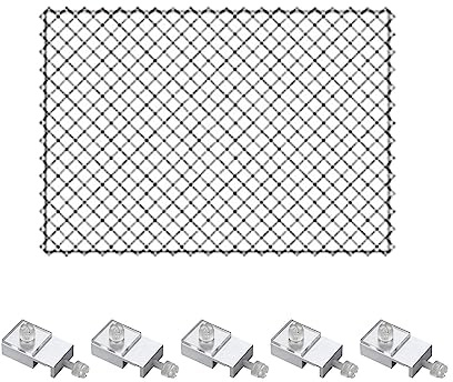 Generic Aquarium Screen Net Aquarium Cover with Net Holder Replacement Net Anti-jumping Aluminum Alloy Portable Jump Guard Gadget Transparent mesh Netting