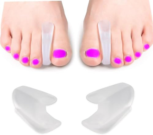 Gel Hallux Valgus Zehenspreizer (12 Stück) Silikon Zehenstrecker für und Hammerzehen Hallux Valgus Korrektur, überlappende Zehen Silikon Zehentrenner