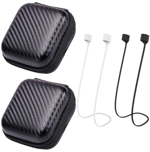 EIHI Funda para auriculares, 2 piezas funda universal para auriculares intraaurales con compartimento de malla - Caja de almacenamiento dura, entrega con 2 cintas magnéticas