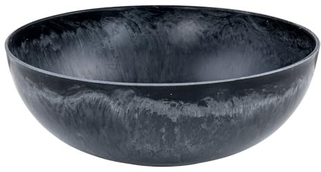 levandeo Schüssel Rund Ø25cm Schwarz Grau Schale Dekoschale Dunkelgrau Tischdeko Aufbewahrung Dekoration