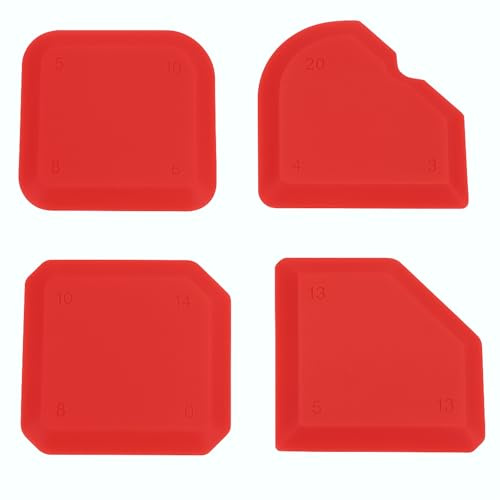 Ensemble de Kit à Outils de Calfeutrage en Silicone, 4pcs / Set Silicone Scelant Remover Finisher Finisher Scraper Cleaner Culfulking Tool Kit pour la Salle de Bain Lavabo de