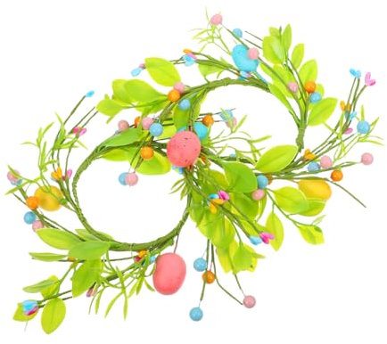 Luxshiny 2piezas De Anillos Velas De Pascua Decoración Artificial para Fiesta De Primavera para Mesa De Centro Adorno De Interior