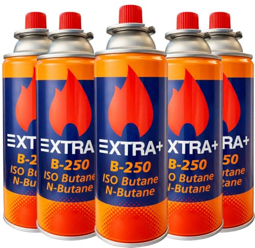 ALL4SALE - Cartouche de gaz B-250 ISO Butane N-Butane pour réchaud et cuisine portable, 227 g, utilisation camping et extérieur (5)
