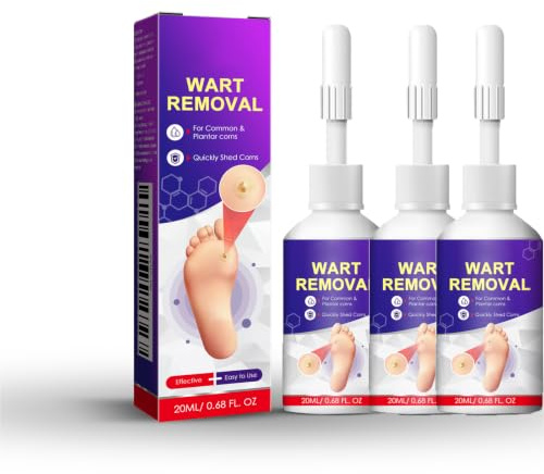 Suavemente Las Verruga Quitar Comunes,Skin Tag Remover Líquido,Acción Para Eliminar Acrocordones,Segura y Eficaz de Verrugas,Tratamiento Anti Verrugas,3pc