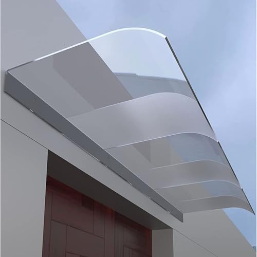 Elegant modern dörrbaldakin 100 x 35 cm – UV- och regnskydd, hållbart polykarbonatskydd för dörrar och verandor, halvC-design för förbättrad utomhusestetik och mångsidig användning