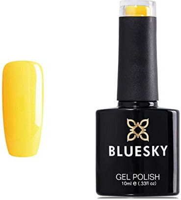 Bluesky Gel Nail Polish Yellow Shimmer Bicycle Yellow Paradise Summer Color UV LED Soak Off 10ml