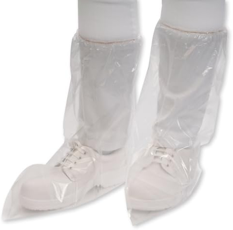500 Stück Hygostar Überstiefel | PE, transparent, L: 38cm, Überstiefel , Schuhüberzieher , Schuhschutz