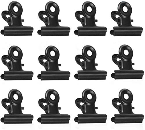 Binder Clips, 50 Pcs Pinzas de Metal, 22mm Negro Bulldog Clips para Bolsas de Alimentos, Fotos, Fuente de Oficina en el Hogar (Negro)
