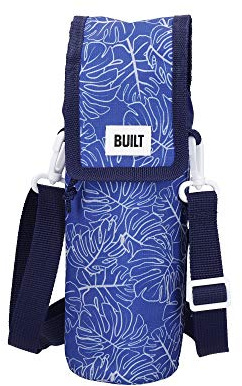 Built Flaskväska, Isolerad, Axelband, 100% Polyester, Livsmedelssäkert Foder, 9 x 11 x 25 cm, Navy Blue/Abundance, BLTBBAGABD