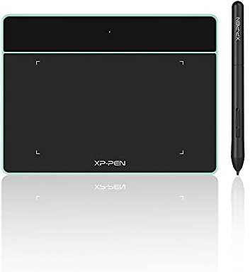 XP-PEN Deco Fun XS Grafik-Tablet, digitales Zeichnen, 10,2 x 7,6 cm (4 x 3 Zoll), für E-Learning und Telearbeit, tragbar, mit Stift P01, 8192 Druckstufen