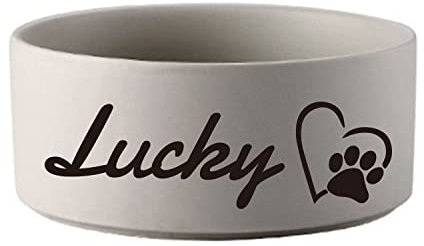 JMIPET Ciotola in ceramica personalizzata per cani con nome dell'animale domestico, ciotola in ceramica per cuccioli e cani, fondo antiscivolo, non trabocca, ciotola per animali domestici, mangiatoia