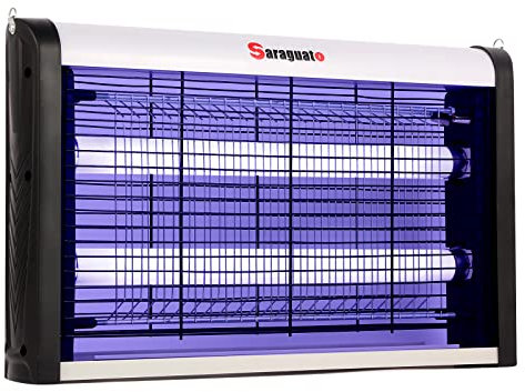 saraguato Zapper eléctrico para Insectos para Interior, matamosquitos con luz Ultravioleta, Trampa para Moscas de Insectos para Control de 2800V (20 Watt) plagas para el hogar, Patio (1)