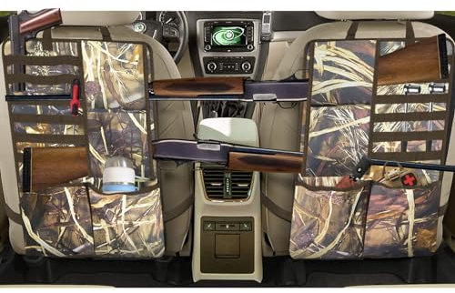 HXXF Auto-Rücksitz-Waffenständer, 2 Stück, Automobil-LKW-Regale für Jagdausrüstung, Rücksitz-Organizer mit MOLLE-Panel, Aufbewahrungstaschen, Universal-Tasche für LKW, SUV