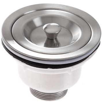 Ablaufarmatur für Edelstahl Spülbecken mit Ø 85 mm Abfluss - Ablaufventil, Ablaufgarnitur, Spülbeckengarnitur