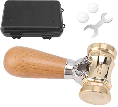 Yuecoom Mazo De Cincel Para Carpintería, Martillo De Carpintero De Madera De Haya, Con Cabezal De Latón Macizo Reemplazable, Mazo De Madera Para Pisos, Manualidades DIY