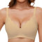 GXOULRRA V Ausschnitt BH Damen ohne Bügel Softschalen Bustier High Elastizität BHS Tshirt Bügelloser mit zusätzlicher Verlängerung Beige S