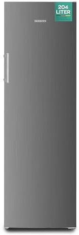 Heinrich´s Gefrierschrank 204L Temperatur: -14°C~-22°C, Volumen, Freezer, No-Frost Schutz, 4x Gefrierschubladen, 2x Schubfächer, LED-Display, wechselbarer Türanschlag, Alarmfunktion (inox)