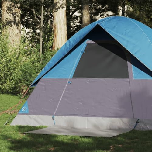 Tino Tech Tente de camping dôme pour 2 personnes - 215 x 150 x 127 cm - Coupe-vent - Tente familiale - Grande tente à lancer - Tente de festival - Tente à lancer pour famille - Polyester - Bleu