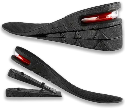 Semelles surélevées réglables pour chaussures avec coussin d'air et semelle intérieure résistante | hauteur réglable +3 +5 +7 cm